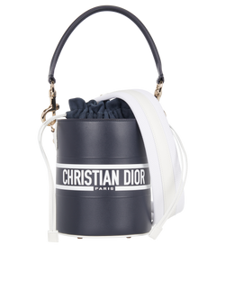 Dior Vibe Small Bucket, Leather, Navy, 56MA0252, E/S, 3*